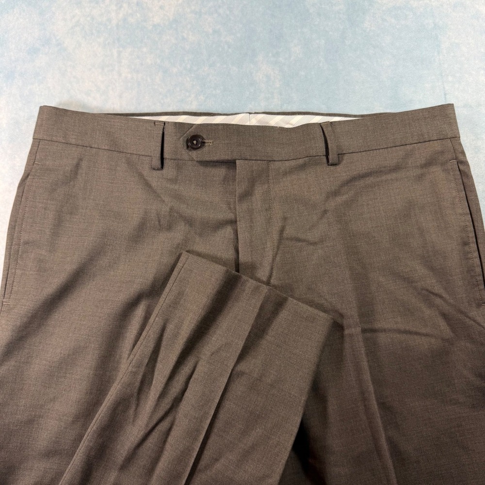 Brooks Brothers Dress Pants Mens 36x30 Grey Exc 1818 Reda Italian Wool Slim